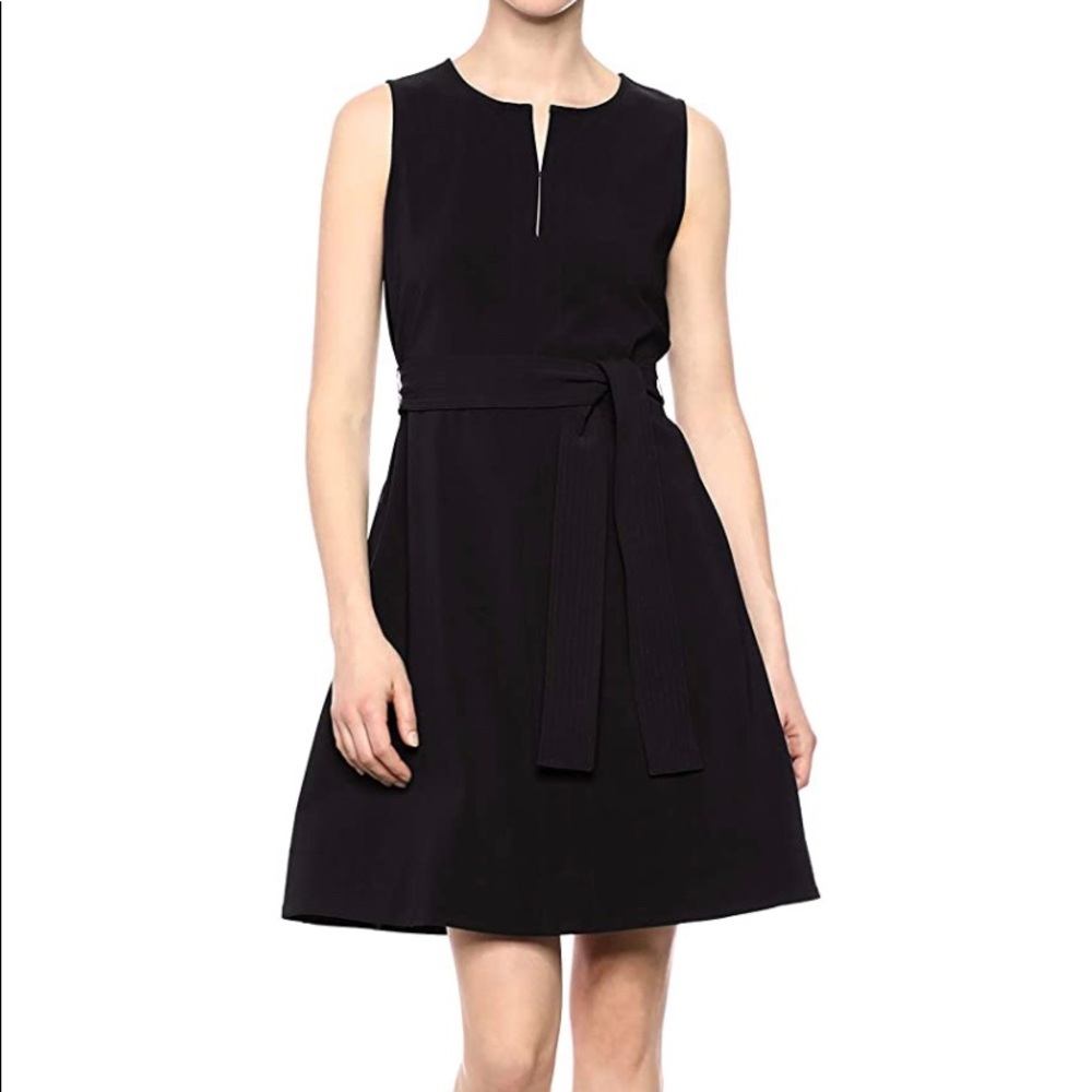 Belted A-Line Dress with Pockets - NWT